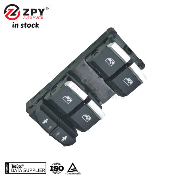 ZPY Master Power Window Control w/Child Lock Switch For Audi Q5 Q7 Q8 S4 A4 A5 4M0959851C